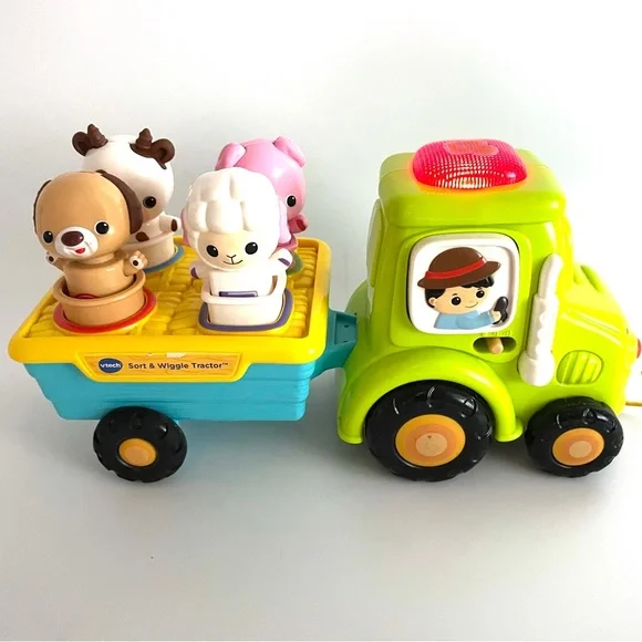 VTech Sort & Wiggle Tractor Interactive Toy - Picture 2 of 13